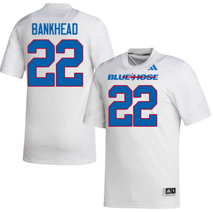 Presbyterian Blue Hose #22 Boyce Bankhead College Football Jerseys,Uniforms-White